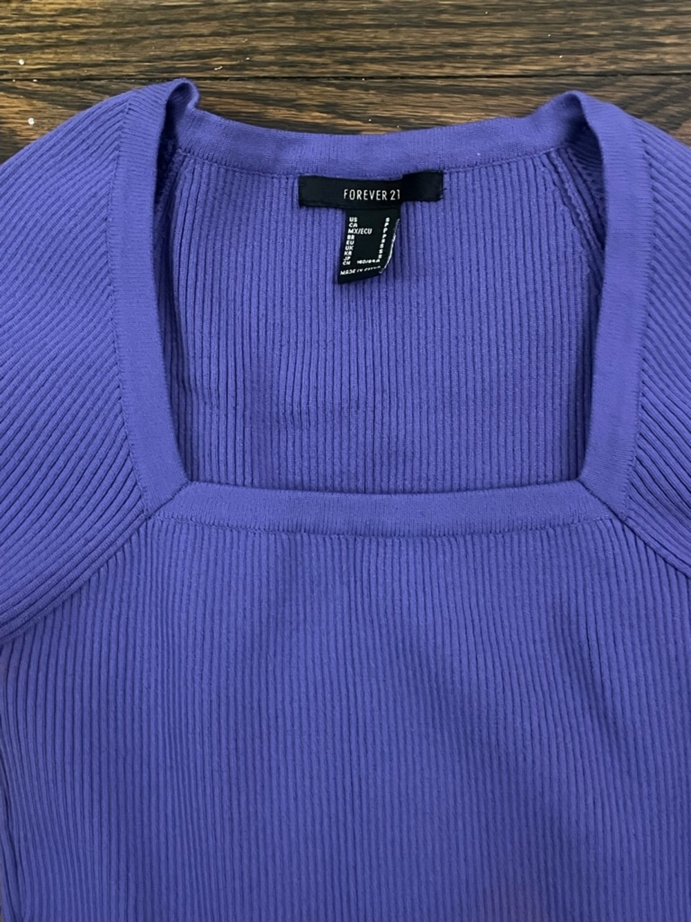 Forever 21 Long Sleeve Ribbed Midi Dress in Lavender Purple - Picture 3 of 3
